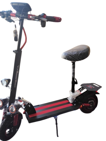 Rohan wings KT4A Electric scooter red |3000W motor 48v13ah battery | max speed 60 to 70 range per charge 30 to 35 km | Bluetooth speaker with big digital display