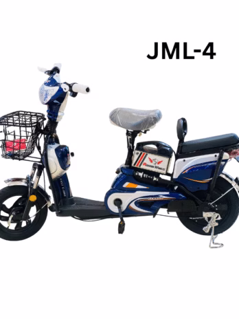 Rohan Wings JML-4 Electric Scooter | Dual Seat| Manual and Electric Drive | 350W Brushless Motor | 48V 12Ah Battery | 25-30km/h Speed | 20-22km Range | 14-Inch Off-Road Tires | Dual Shock Absorbers | LED Light | Delivery bucket | Max Load 160Kg