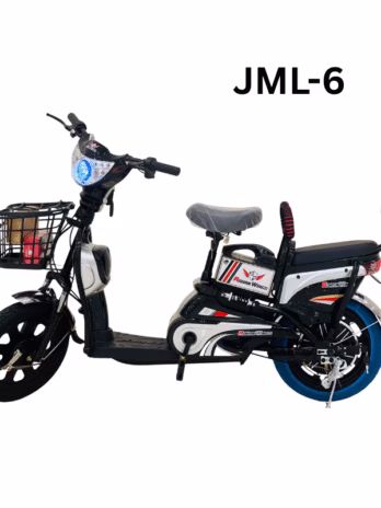 Rohan Wings JML-6 Delivery Electric Scooter | Manual and Electric Drive | Dual Seat | 600W Brushless Motor | 48V 712Ah Battery | 40-45km/h Speed | 23-28km Range | 16-Inch Off-Road Tires | Dual Shock Absorbers | LED Light | Delivery bucket | Max Load 160Kg