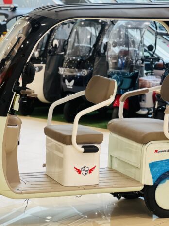 Rohan Wings C6 3-Wheel Electric Scooter Tuk Tuk | 60V 20Ah Battery | 60 km/h Speed | 3-Seater with Canopy & Safety Rail | Ideal for UAE Malls & Delivery Use