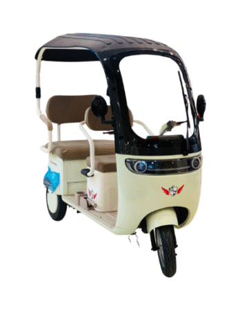 Rohan Wings C6 3-Wheel Electric Scooter Tuk Tuk | 60V 20Ah Battery | 60 km/h Speed | 3-Seater with Canopy & Safety Rail | Ideal for UAE Malls & Delivery Use